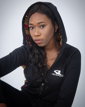 Load image into Gallery viewer, FRIMPONG FULL - ZIP UP HOODIE JACKET - WOMEN - BLACK
