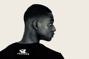 frimpong casual man v-neck tshirt black